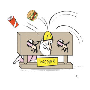Le boomer est au pilori